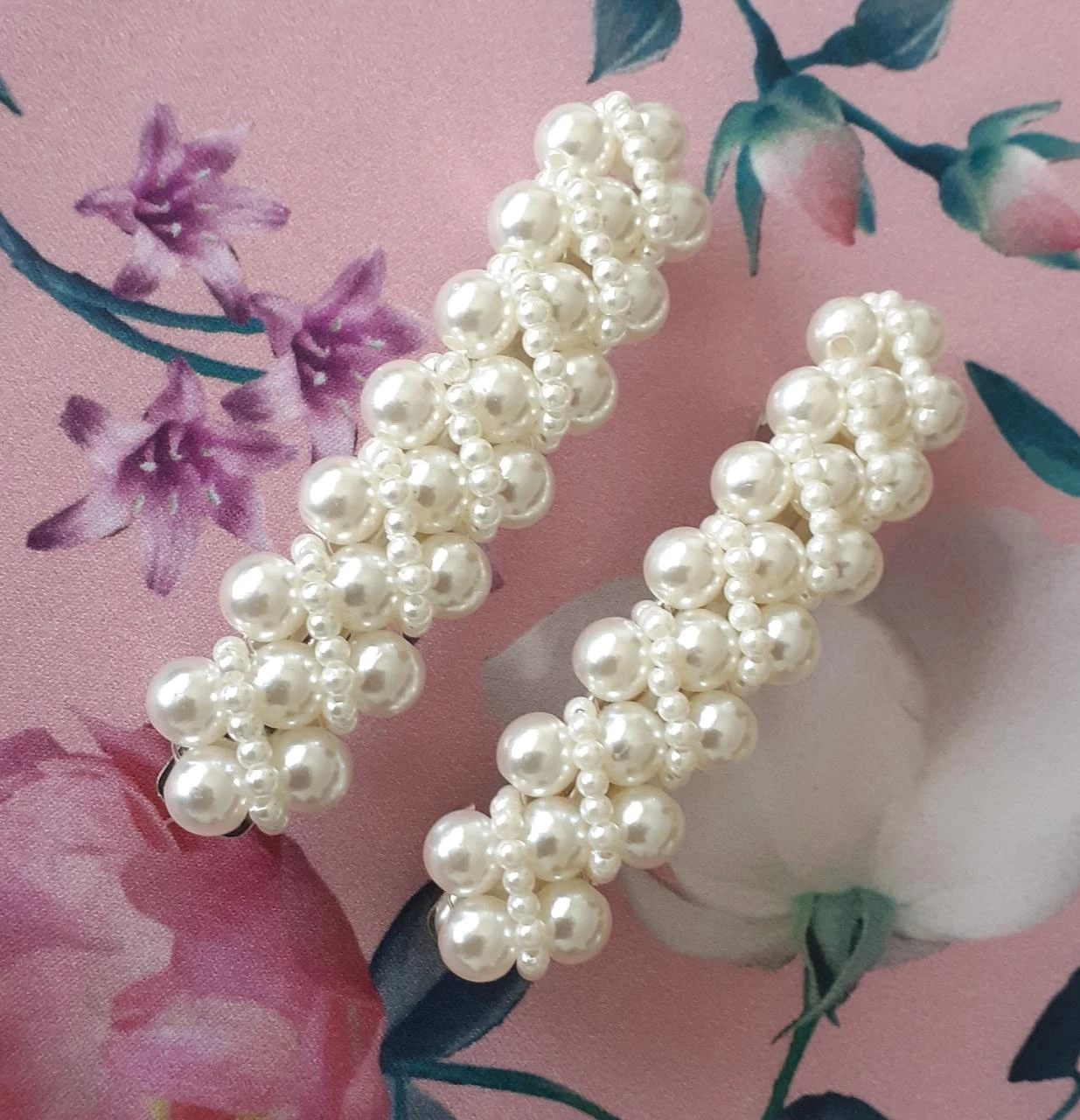 hair clip set vintage look elegant pearls Zenner – photo 2